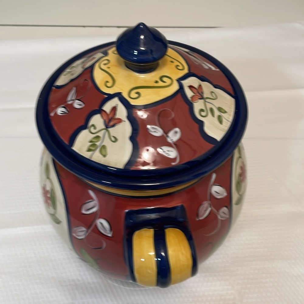 Vintage Pier 1 Vallarta Cookie Jar with lid. - Picture 6 of 9